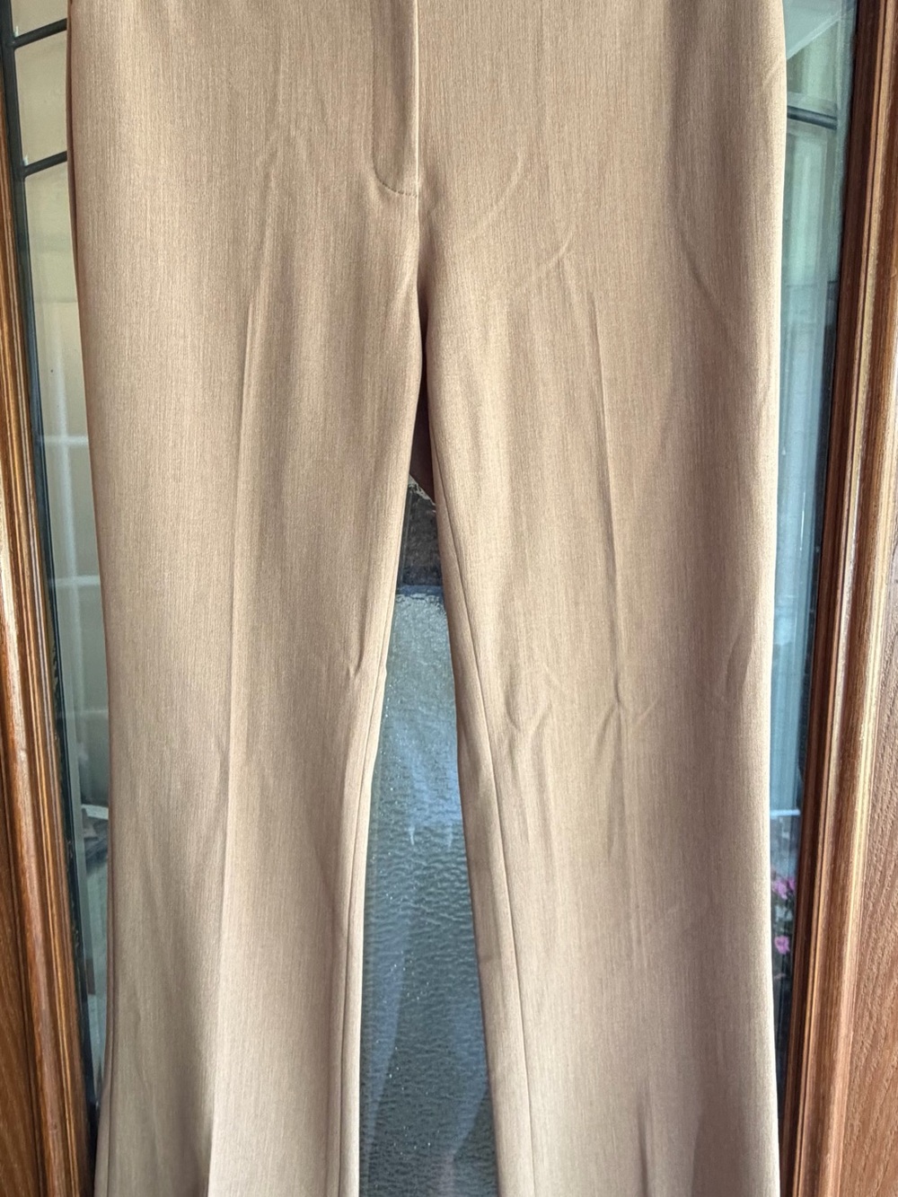White House Black Market Taupe Slim Flare Pants, Size 4
